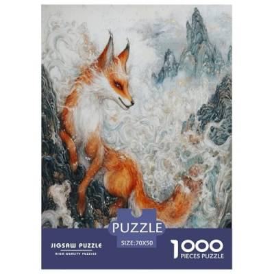 Fox Puzzle 1000-teilige Schwer Puzzle Spielzeug Lernspiel Impossible Herausforderung Spielzeug Für Erwachsene Und Kinder Ab 12 Jahren 70x50cm/1000pcs von ChengzeTCo
